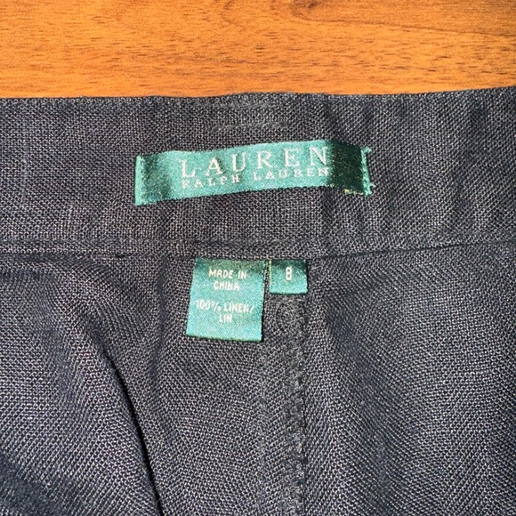 Lauren Ralph Lauren black linen cargo pants size 8 - Picture 8 of 16